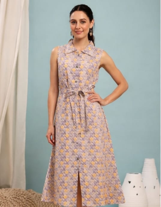 The Modern Classic Summer Bloom Belted Midi