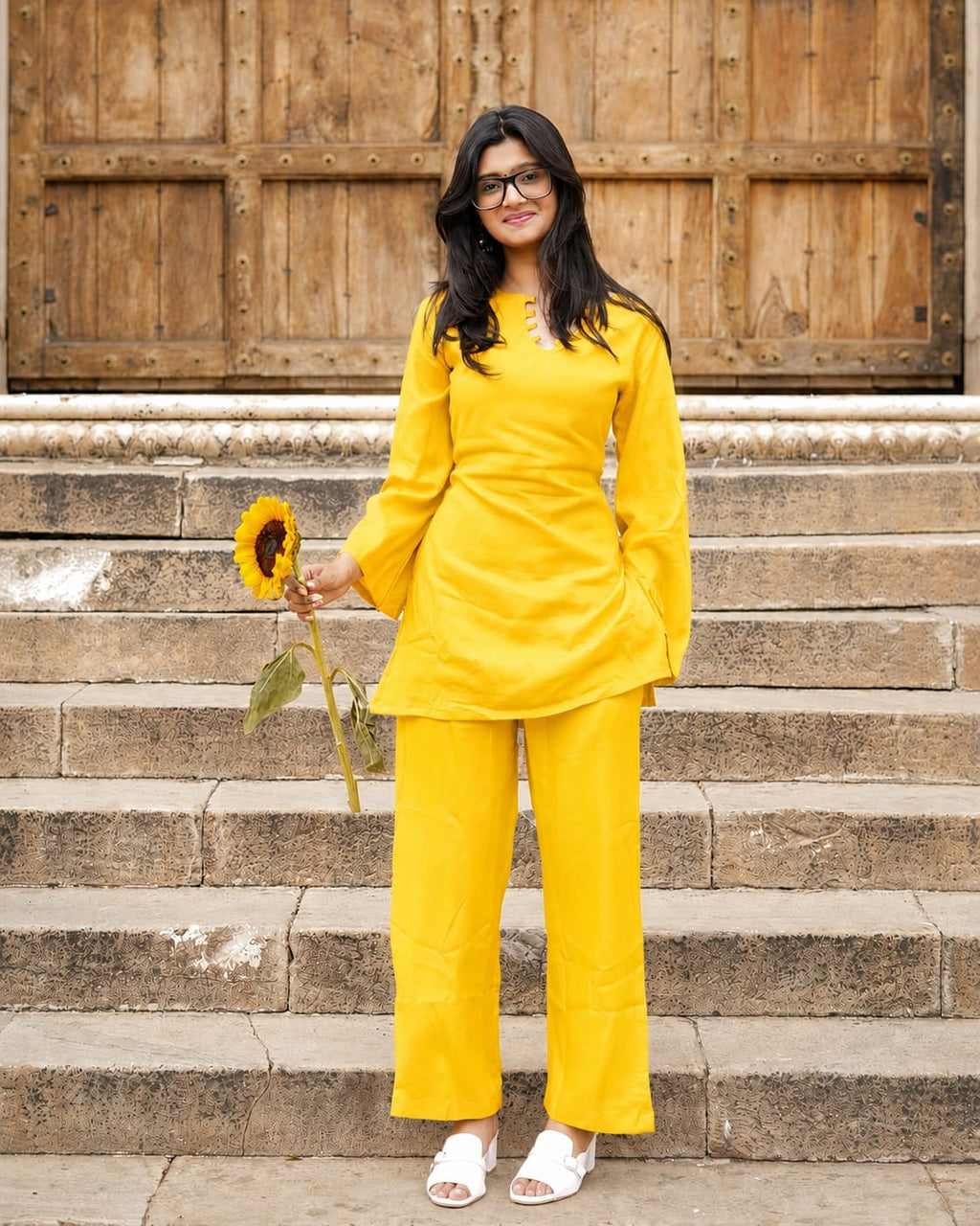 Roohi Cotton Co-ord Set | Dual Pocket Pants | Office & College Wear | Jaipur Trendzz