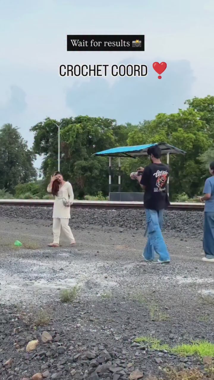 White Mirror Work 2 Piece Set