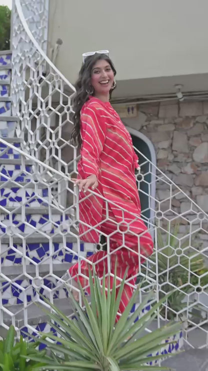 Very Beautiful Lehriya Co-Ord Set