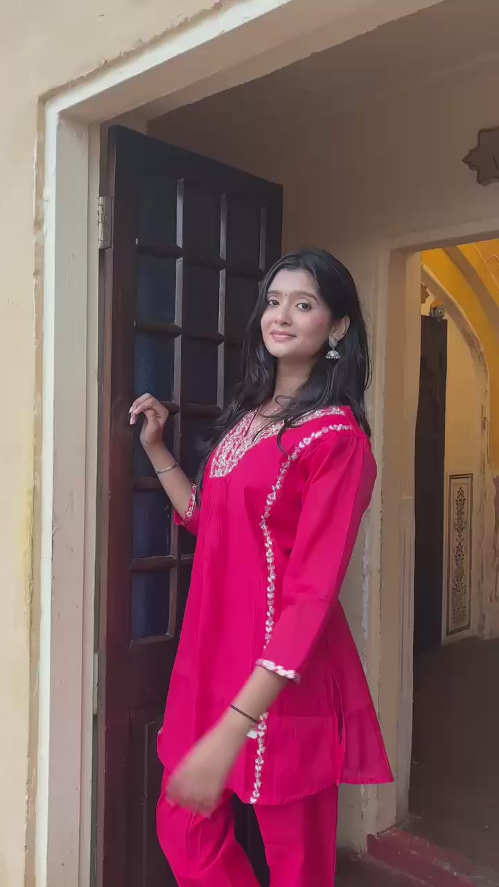 Heavy Muslin Silk Co-Ord Set