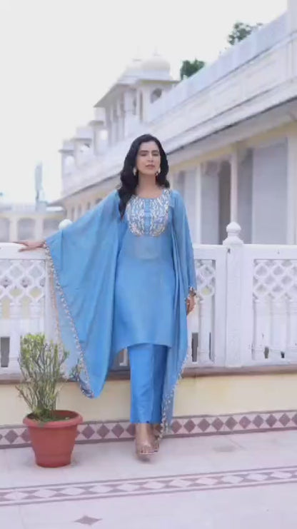 Heavy Shimmer Muslin Kaftan Set