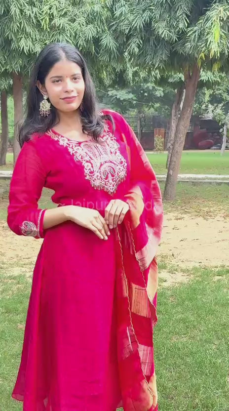 Heavy Work 3 Piece Set With Dupatta
