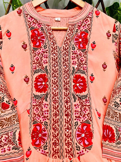 Cotton Rayon Side Slit Dress